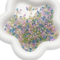 Mix of 4mm candy-colored glass seed beads in floral tray for DIY jewelry making - 4mm / 10g/Pack (Approx. 160 pcs) / Macarons