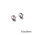 Cierre de langosta de acero inoxidable 6,5x10mm para joyería con apertura de resorte - Cierre de langosta / 6.5x10mm (1 Pieza/Paquete) / Color acero
