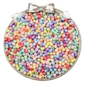 Gekleurde macaron acryl kralen in zilveren strik dienblad voor DIY sieraden maken - 4mm / Macaron Kleur