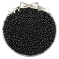 Knutselkralen 3mm of 4mm massief zwarte acryl ronde kralen in een zilver dienblad - 3mm Gat Ongeveer 1mm 500g/Pak (Ongeveer 45000 Stks) / Zwart