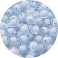 Perline in acrilico azzurro a doppio strato con guscio trasparente per creazioni fai-da-te - 12mm / Set da 50 pezzi / Blu / Perle trasparenti