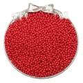 Heldere rode 3mm acryl kralen gepresenteerd in een decoratieve zilveren schaal - 3mm Gat Ongeveer 1mm 500g/Pak (Ongeveer 45000 Stks) / Rood