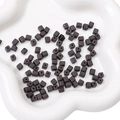 Deep gunmetal square frosted glass spacer beads for DIY jewelry making and crafts - 11g/Pack (Approx. 50 Pcs, 5x5mm) / Black
