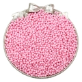 Perles rondes acryliques roses 3mm pour DIY présentées dans un plateau décoratif argenté - 3mm Trou Environ 1mm 500g/Paquet (Environ 45000 Pcs) / Rose