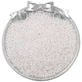 Cuentas de vidrio blancas irisadas de 2mm para la creación de joyas hechas a mano - 2mm, 10g/Paquete (aprox. 900 uds.) / Blanco Perlado