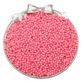 Perles rondes en acrylique rose de 3mm et 4mm pour bijoux DIY dans un plateau argenté - 3mm Trou Environ 1mm 500g/Paquet (Environ 45000 Pcs) / Rose