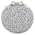 Losse effen kleur acryl ronde kralen in lichtpaars voor DIY sieraden maken - 4mm (Ongeveer 15000 Stuks) / Lichtgrijs