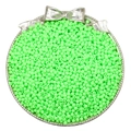 Perles rondes acrylique vert néon 3mm pour bijoux DIY dans un plateau argenté chic - 3mm Trou Environ 1mm 500g/Paquet (Environ 45000 Pcs) / Vert Herbe