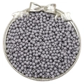 Grijze 4mm acryl ronde kralen voor DIY sieraden maken in een zilveren decoratieve tray - 4mm (Ongeveer 15000 Stuks) / Grijs