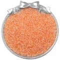 Orangefarbene 4mm Glasperlen mit AB-Iris-Effekt in Silberschale für DIY-Schmuckherstellung - 2mm, 10g/Packung (ca. 900 Stk.) / Orange & Gelb