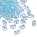Perline di arachidi in acrilico azzurro traslucido con doppio foro per gioielli fai-da-te - Blu