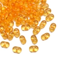 Perle a forma di arachide in acrilico ambra trasparente con doppio foro per DIY - Rosso Arancio