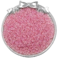 Runde 4mm irisierende rosa Glasperlen in einer Schleifenschale für DIY-Schmuck - 2mm, 10g/Packung (ca. 900 Stk.) / Rosenrot