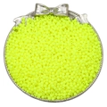 Perles rondes en acrylique jaune néon 3mm pour bijoux DIY et bracelets artisanaux - 3mm Trou Environ 1mm 500g/Paquet (Environ 45000 Pcs) / Jaune Néon