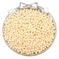 Crèmewitte ronde acryl kralen met glad oppervlak voor het maken van sieraden - 4mm (Ongeveer 15000 Stuks) / Abrikoos