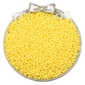 Perles rondes en acrylique jaune 2mm dans un plateau en argent pour bijoux artisanaux - 3mm Trou Environ 1mm 500g/Paquet (Environ 45000 Pcs) / Jaune Foncé