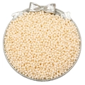 Perles rondes en acrylique blanc crème 3mm pour création de bijoux DIY et artisanat - 3mm Trou Environ 1mm 500g/Paquet (Environ 45000 Pcs) / Abricot
