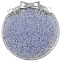 Irisierende hellblaue 4mm Glasperlen für DIY-Schmuck in silberner Dekoschale - 2mm, 10g/Packung (ca. 900 Stk.) / Violett