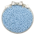 Perles rondes en acrylique bleu clair 3mm et 4mm pour bijoux DIY et artisanat - 3mm Trou Environ 1mm 500g/Paquet (Environ 45000 Pcs) / Bleu