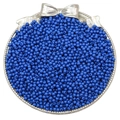 Perles rondes en acrylique bleu roi 4mm pour bijoux DIY présentées sur plateau argent - 3mm Trou Environ 1mm 500g/Paquet (Environ 45000 Pcs) / Bleu royal