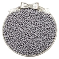Perles en acrylique gris plein 3/4mm pour bijoux DIY présentées sur un plateau argenté - 3mm Trou Environ 1mm 500g/Paquet (Environ 45000 Pcs) / Gris
