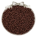 4mm ronde donkerbruine acryl kralen voor DIY sieraden op een zilverkleurig dienblad getoond - 4mm (Ongeveer 15000 Stuks) / Donker Koffie