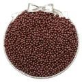 Perles rondes en acrylique marron café 3mm pour création de bijoux DIY en plateau - 3mm Trou Environ 1mm 500g/Paquet (Environ 45000 Pcs) / Café Foncé
