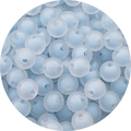 Perline rotonde in acrilico opaco azzurro per gioielli fai da te e catenine cellulari - 8mm / Set da 50 pezzi / Blu / Perle Smerigliate