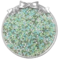 Irisierende hellgrüne und blaue 2mm Perlen für handgemachten DIY-Schmuck - 2mm, 10g/Packung (ca. 900 Stk.) / Grün-Mix