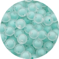 Perline in acrilico smerigliato azzurro per gioielli fai-da-te e catene fatte a mano - 8mm / Set da 50 pezzi / Verde / Perle Smerigliate