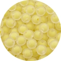 Perle tonde in acrilico giallo limone opaco per la creazione di gioielli fai da te - 8mm / Set da 50 pezzi / Giallo / Perle Smerigliate
