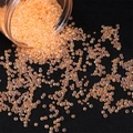 Iridized orange caviar glass micro beads for nail art and DIY crafts in a bulk bottle - 2-3.5mm Diameter (450g/Pack) / Pale Green