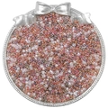 4mm irisierende rosa Glasperlen mit metallischem Perlglanz-Finish für DIY-Schmuck - 2mm, 10g/Packung (ca. 900 Stk.) / Kaffee-Mix