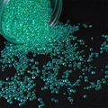 Translucent green iridescent glass micro beads for DIY resin and nail art crafts - 2-3.5mm Diameter (450g/Pack) / Malachite green