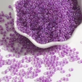 2-4mm purple iridescent glass seed beads for DIY jewelry and beaded crafts - 2mm 15g Pack Approx 1000 Count / Purple