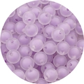 Perline rotonde in acrilico satinato color lavanda per creazione gioielli e fai da te - 10mm / Set da 50 pezzi / Viola / Perle Smerigliate