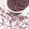 Vibrant purple iridescent glass seed beads for DIY jewelry and handmade bracelets - Deep purple