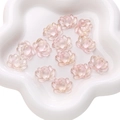 Pink translucent lotus flower pendants with gold glitter for DIY jewelry making - 5 Pieces/Pack (21x16mm) / Gold Glitter Light Pink