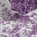DIY purple silver-lined glass bugle beads for jewelry making and sewing accessories - Approx. 2mm Diameter x 7mm Length (450g/Pack) / Violet