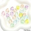 Colorful 13x12mm acrylic heart beads with center holes for DIY jewelry making - Heart / 13x12mm, 20 Pieces/Pack