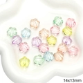 Transparent acrylic flower beads in macaron colors for DIY jewelry 14x13mm size - Small Flower / 14x13mm, 20 Pieces/Pack