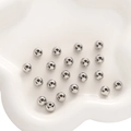 Polierte silberne Edelstahl-Rundperlen für DIY-Schmuckherstellung und Bastelarbeiten - Ca. 8mm (20 Stk./Packung) / Stahlfarben