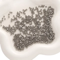 Silberne Edelstahl-Abstandshalter-Perlen in großen Mengen für DIY-Schmuckherstellung - Ca. 3mm (20 Stück/Packung) / Stahlfarben