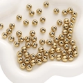 DIY Goldene Edelstahlperlen mit Spiegelglanz zum Basteln von Schmuckstücken - Ca. 8mm (5 Stück/Packung) / Gold