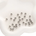 Set aus polierten 304 Edelstahlperlen für die DIY-Herstellung von Armbändern und Ketten - Ca. 6mm (30 Stück/Packung) / Stahlfarben