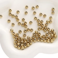 DIY Schmuckzubehör mit vergoldeten Edelstahl Perlen in weißer Schale für Armbänder - Ca. 6mm (10 Stück/Packung) / Gold