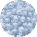 Perle in acrilico azzurro a doppio strato per gioielli fai da te e catene per telefoni - 10mm / Perle trasparenti / 50 Pezzi/Confezione / Blu