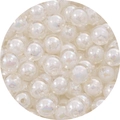 Cuentas de acrílico esmerilado irisado con acabado arcoíris para joyería DIY y manualidades - 8mm / Cuentas Galvanizadas / 50 Piezas/Paquete / Blanco