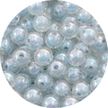 Perle in acrilico azzurro cangiante con finitura aurora per gioielli DIY e catenine - 8mm / Perline Galvanizzate / 50 Pezzi/Confezione / Blu