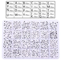 DIY alphabet bead kit with white round beads in a 24-grid transparent storage box - 26 Letters + Flat Heart Beads / 24 Grids Boxed (Total 1200 Pcs)